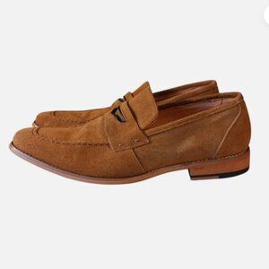 Stacy Adams Marlowe Men's Penny Loafers Dress Shoes Size 9.5 M Suede Brown $120